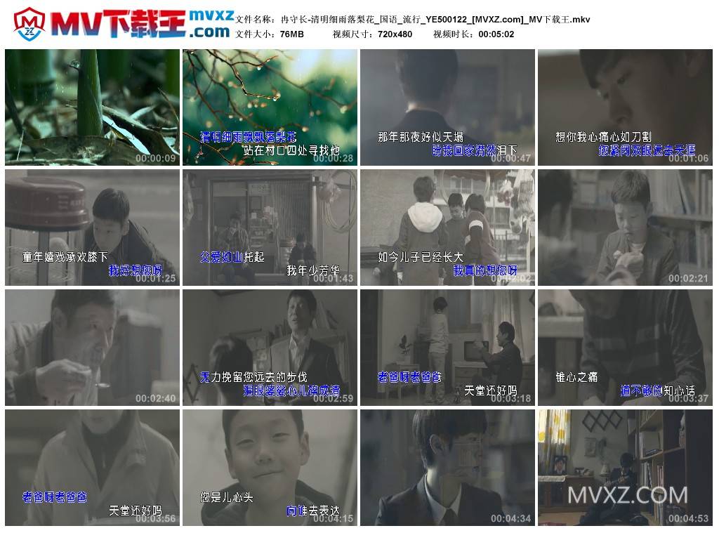 冉守长-清明细雨落梨花_国语_流行_YE500122